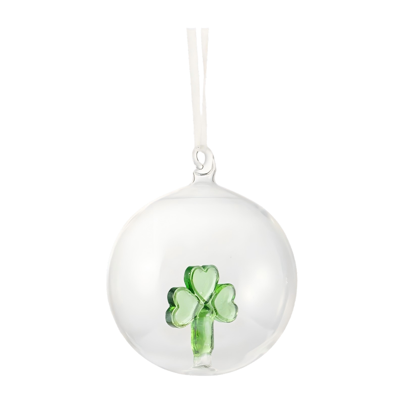 Set ručno puhanih božićnih staklenih ukrasa od 8 cm