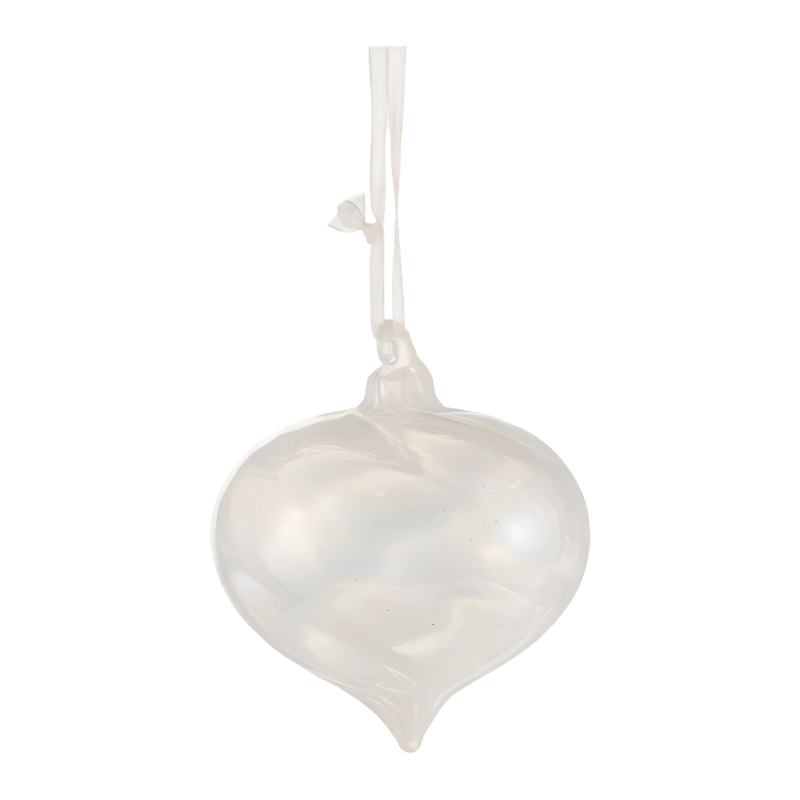8cm Iridescent Swirl Christmas Glass Bauble kuglica