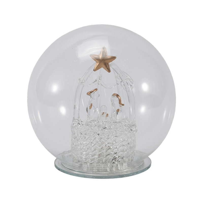 Svečani stakleni Cloche & Globe Light (anđeo / Rođenje / Božićno drvce / Šumski stil jelena)