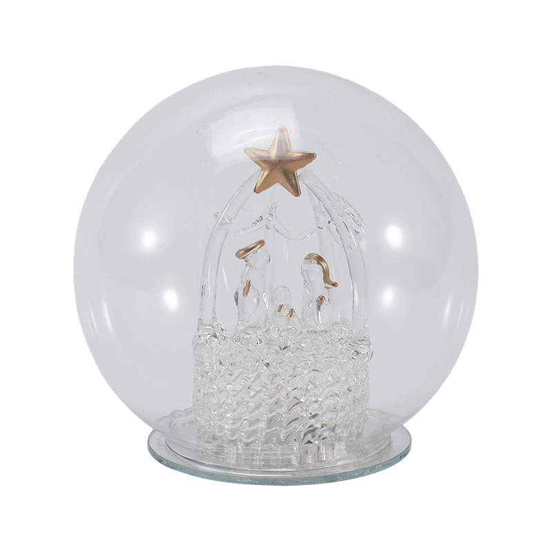 Svečani stakleni Cloche & Globe Light (anđeo / Rođenje / Božićno drvce / Šumski stil jelena)