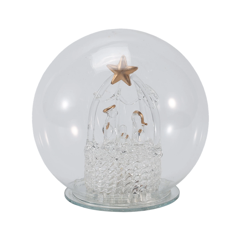 Svečani stakleni Cloche & Globe Light (anđeo / Rođenje / Božićno drvce / Šumski stil jelena)