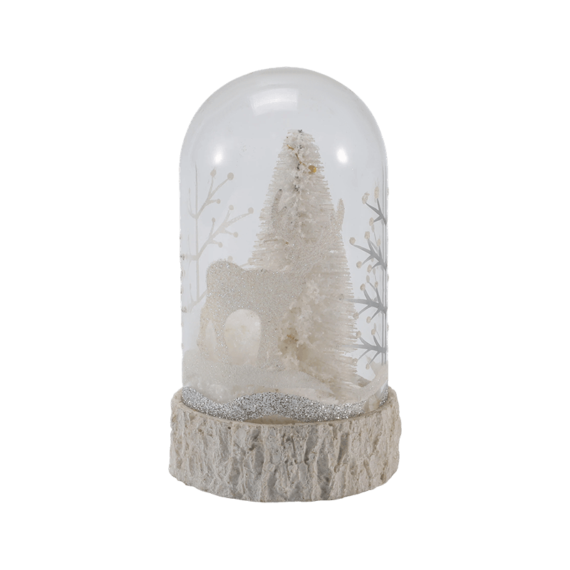 Svečani stakleni Cloche & Globe Light (anđeo / Rođenje / Božićno drvce / Šumski stil jelena)