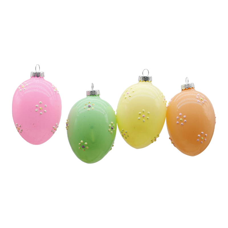 Set dekoracija za uskrsna staklena jaja 6*8 cm