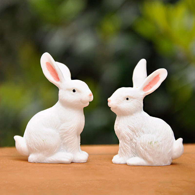 Set ukrasa za figuricu uskršnjeg zeca od smole od 8 cm