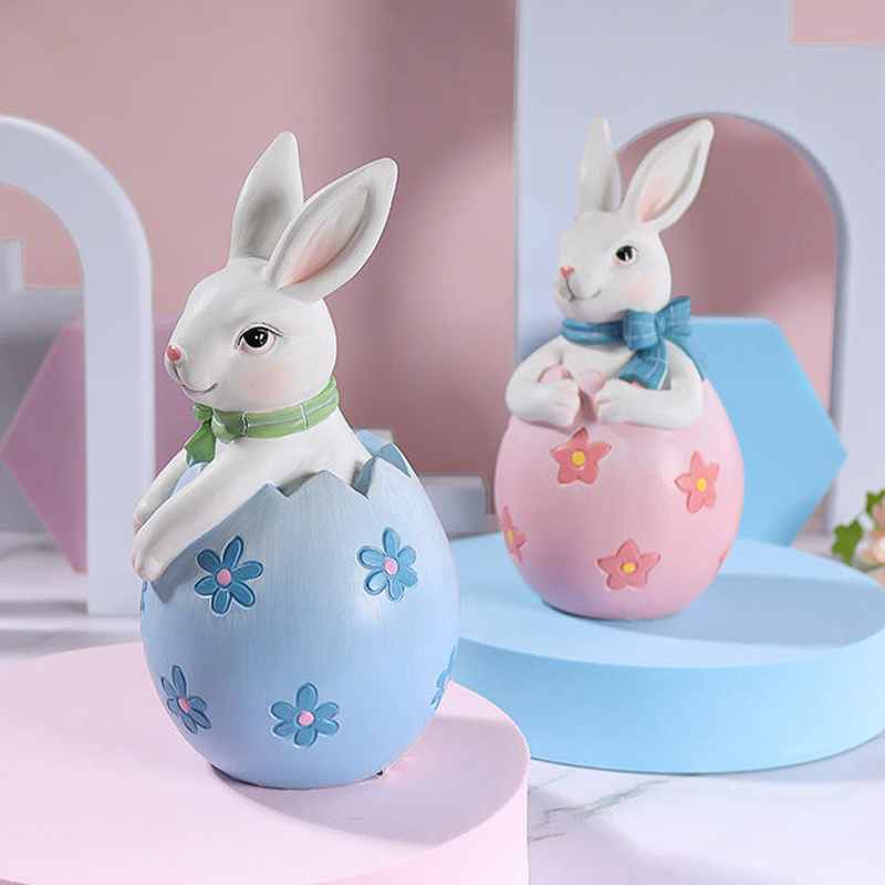 Set ukrasa za figuricu uskršnjeg zeca od smole 8*16 cm