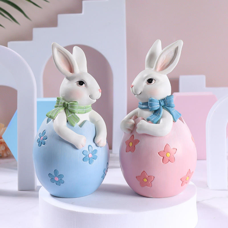 Set ukrasa za figuricu uskršnjeg zeca od smole 8*16 cm