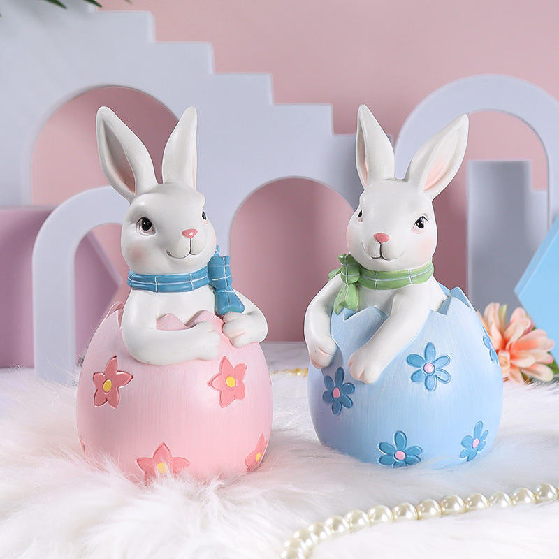 Set ukrasa za figuricu uskršnjeg zeca od smole 8*16 cm