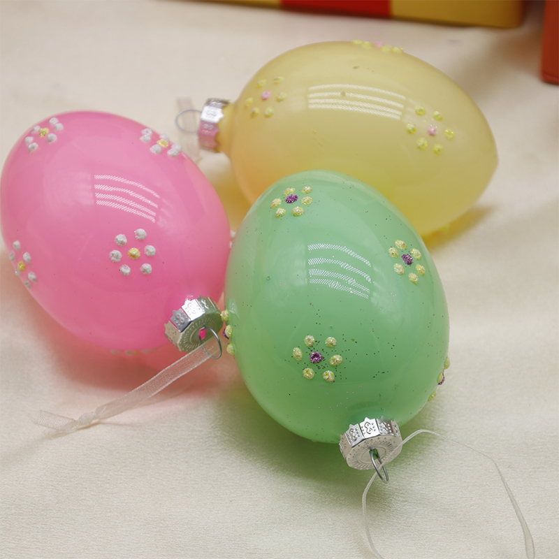 Set dekoracija za uskrsna staklena jaja 6*8 cm