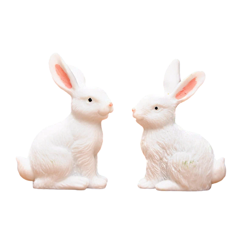 Set ukrasa za figuricu uskršnjeg zeca od smole od 8 cm