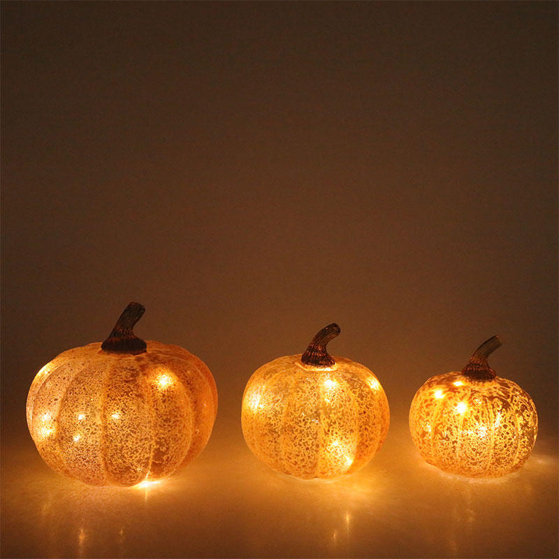 10*11,5 cm & 12*15 cm Halloween LED staklena lampa od bundeve Stolni ukras