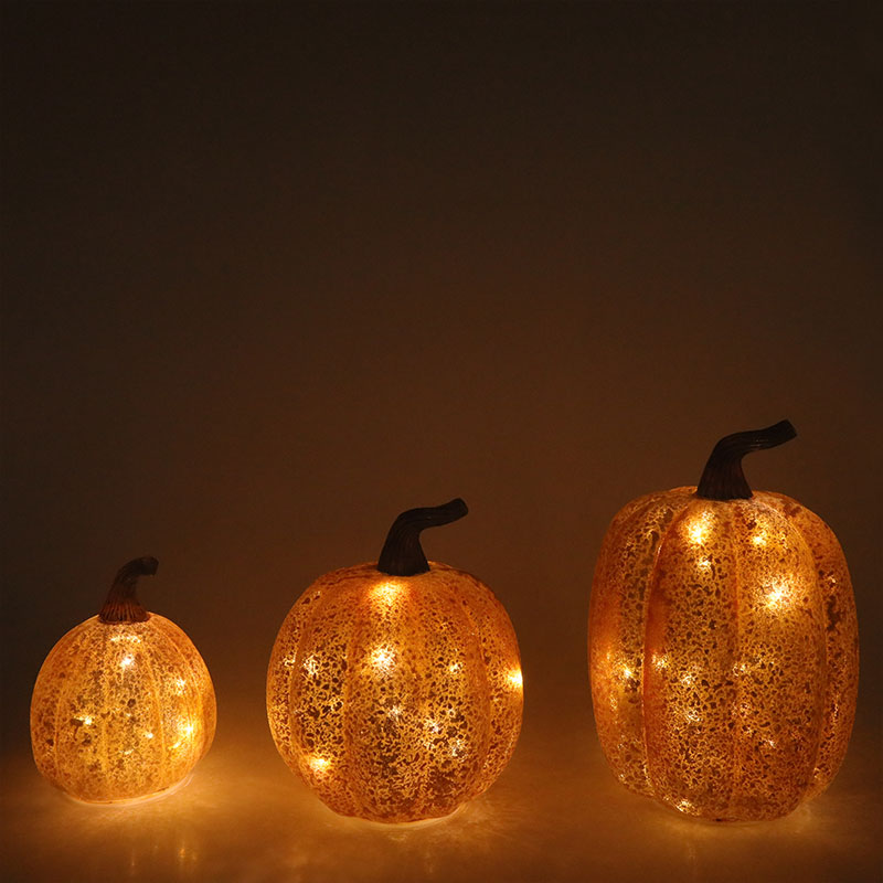 10*11,5 cm & 12*15 cm Halloween LED staklena lampa od bundeve Stolni ukras